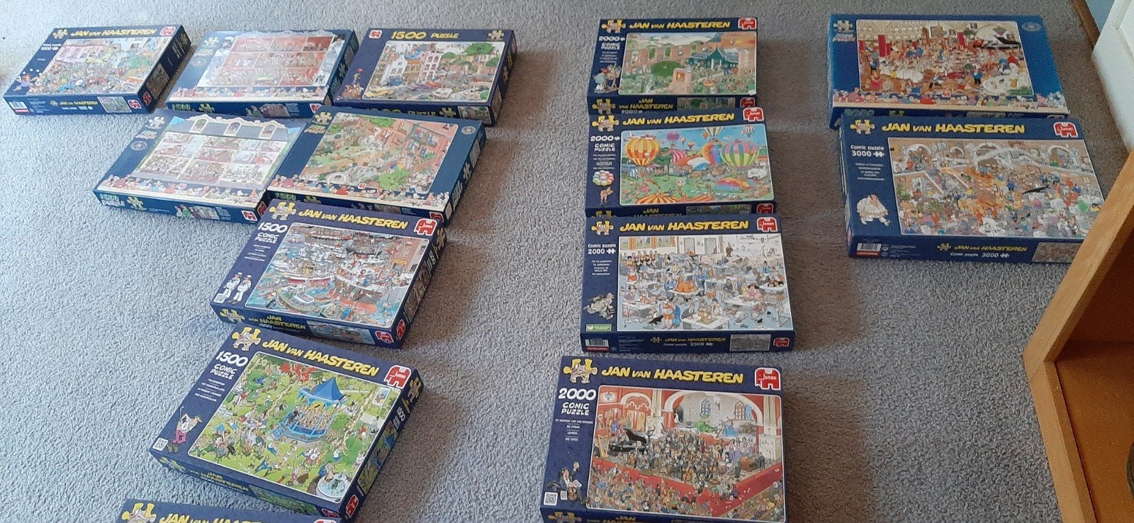 Jan van Haasteren puzzels - 7 stuks., Ophalen of Verzenden, 500 t/m 1500 stukjes, Gebruikt