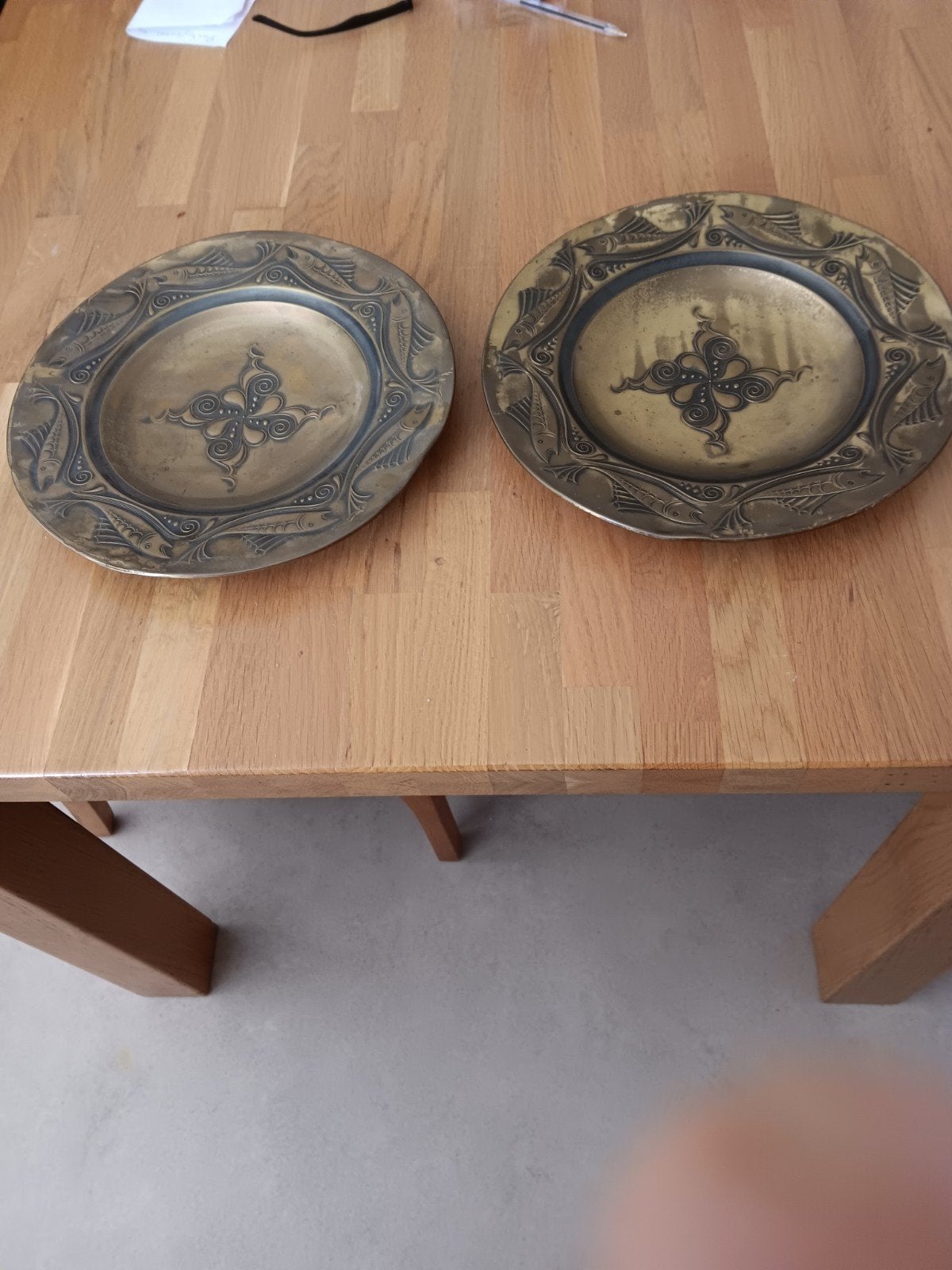koperen borden, Ophalen