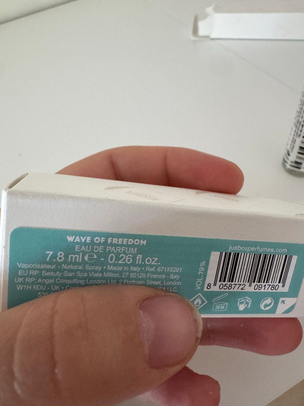 Jusbox Perfumes Wave of Freedom Eau de Parfum 7.8 ml, Sieraden, Tassen en Uiterlijk, Ophalen of Verzenden, Nieuw