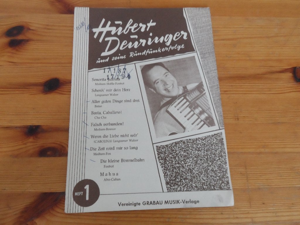 Hubert deuringer und seine rundfunkerfolge 1, Ophalen of Verzenden, Artiest of Componist, Populair, Accordeon