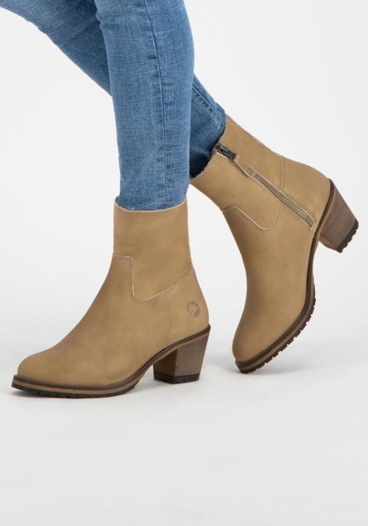 Travelin enkellaarsjes, zand beige licht bruin, mt 39, nieuw, Bruin, Travelin, Nieuw, Ophalen of Verzenden