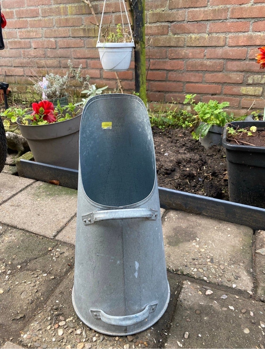Metalen kolenkit / haardhoutbak, Ophalen of Verzenden, Gebruikt