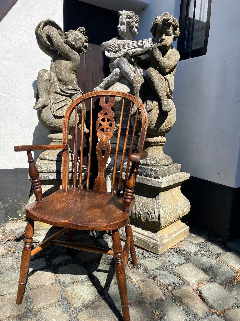 2 authentieke Windsor wheel back armchairs, Ophalen