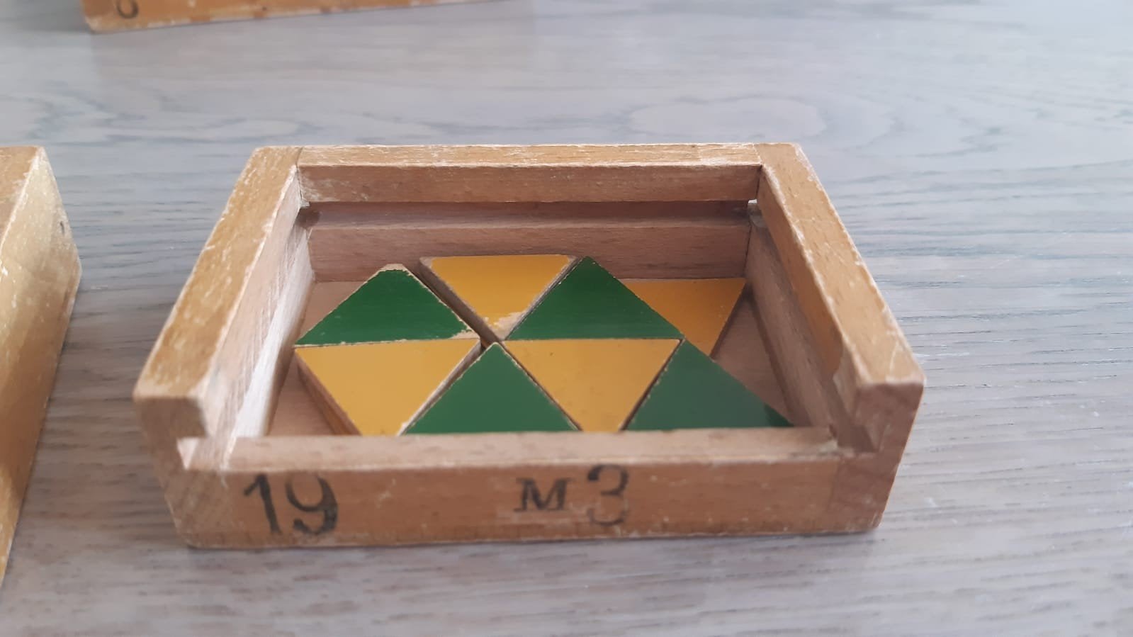 houten  Fröbel mozaïek, Ophalen, Gebruikt