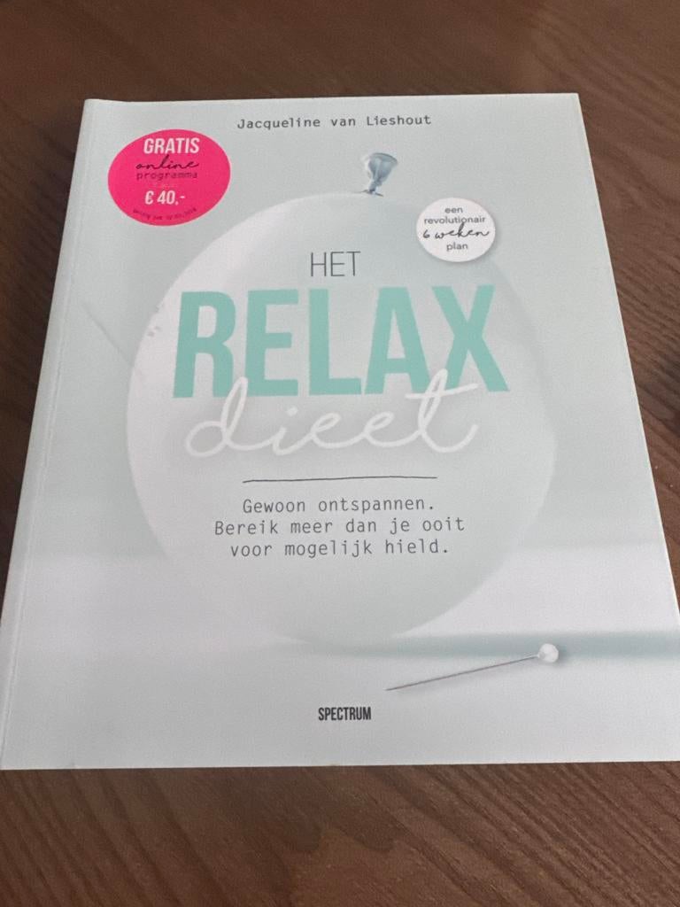 Het Relax Dieet - Jacqueline van Lieshout, Boeken, Ophalen of Verzenden, Nieuw, Dieet en Voeding, Jacqueline van Lieshout