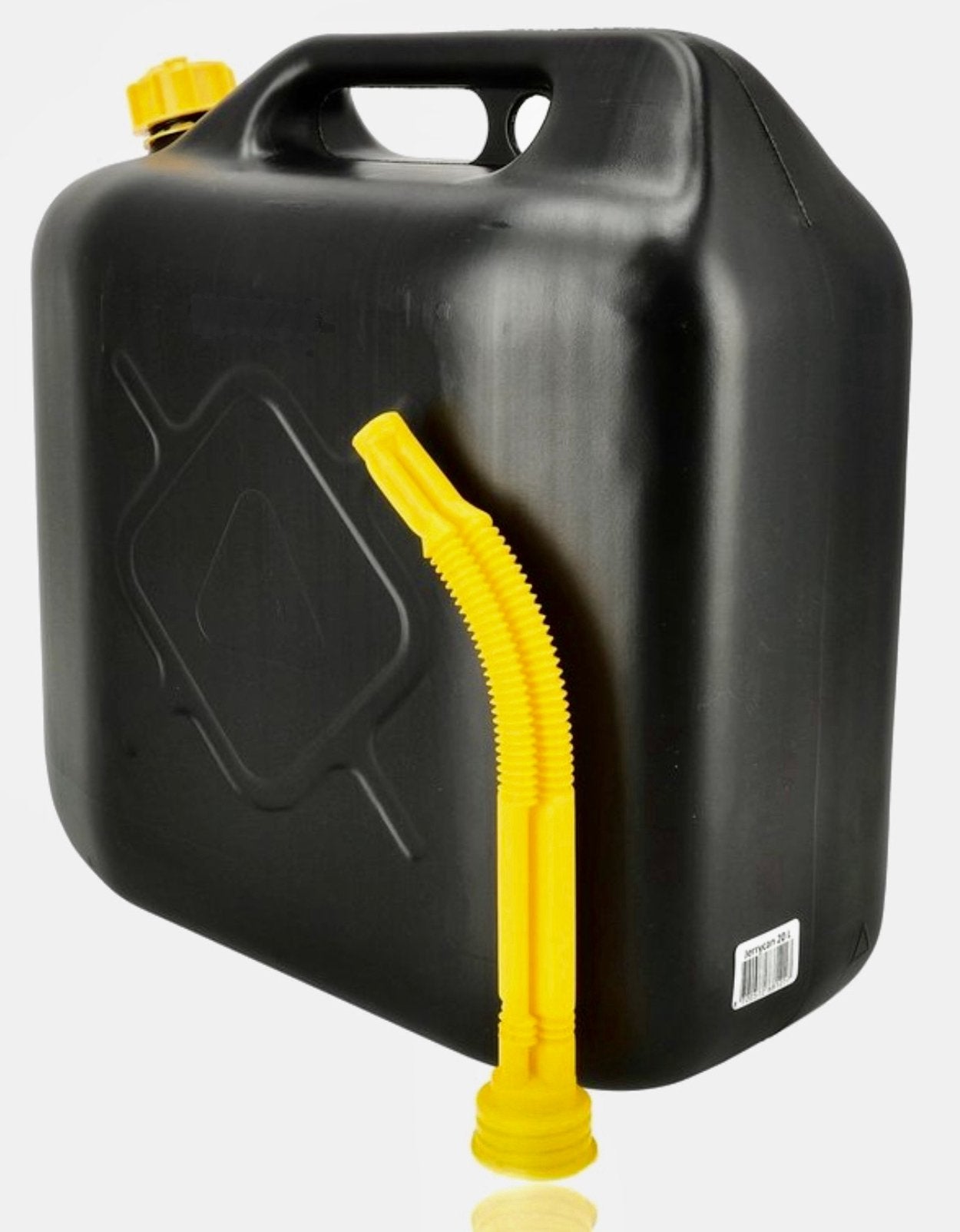 20 Liter Jerrycan Zwart met Gele Tuit - Z.G.N., Ophalen