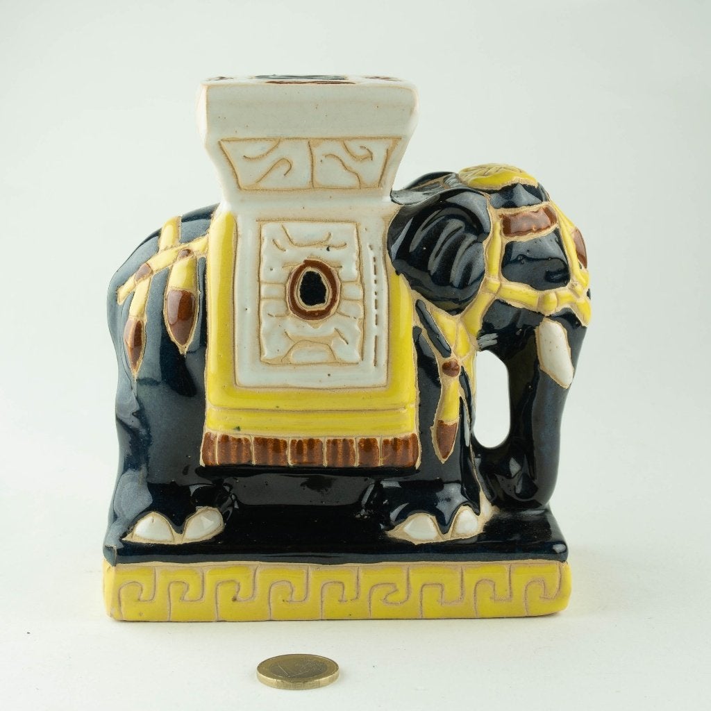 Vintage olifant plantentafel, keramiek, Ophalen of Verzenden