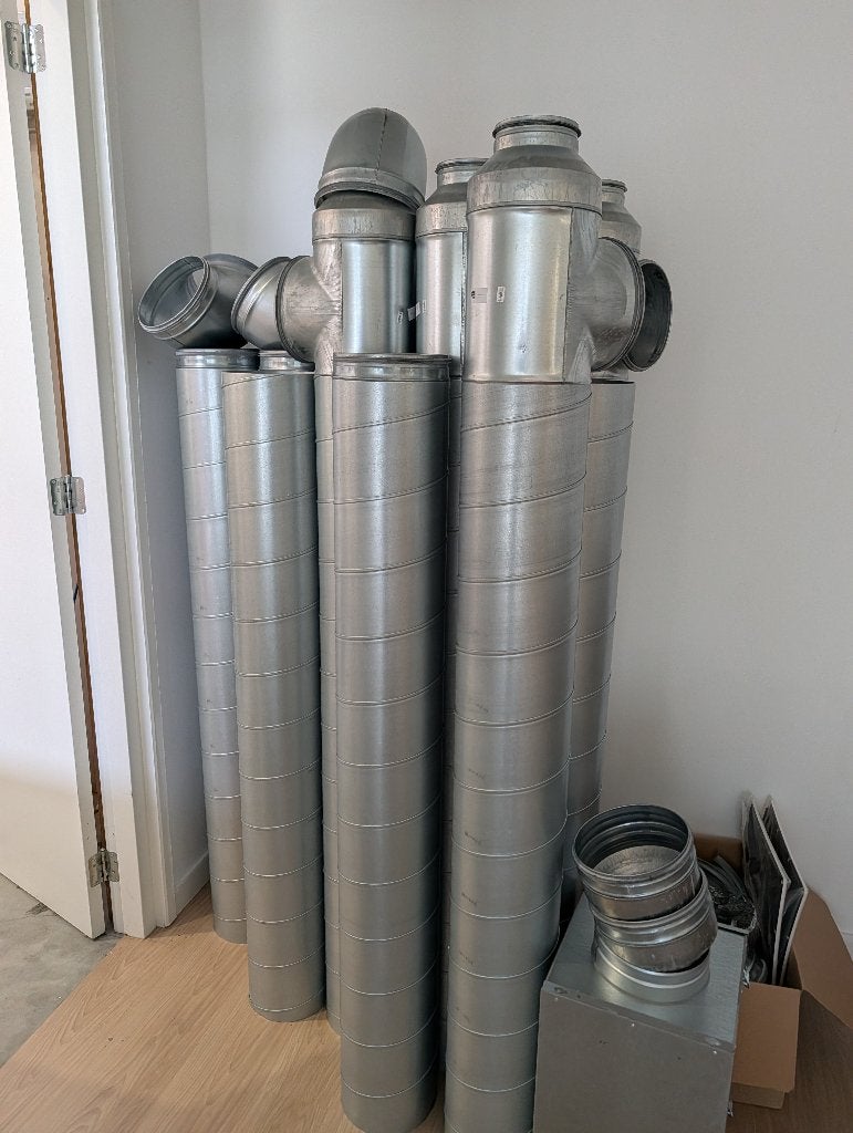 ventilatie 200 & 125 – spirobuizen, bochten, T-stukken, Ophalen, Nieuw, Ventilator