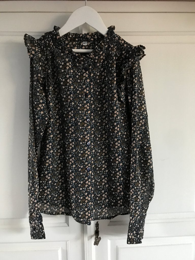 gebloemde blouse 146/152, Ophalen of Verzenden, Zo goed als nieuw, Meisje, Overhemd of Blouse