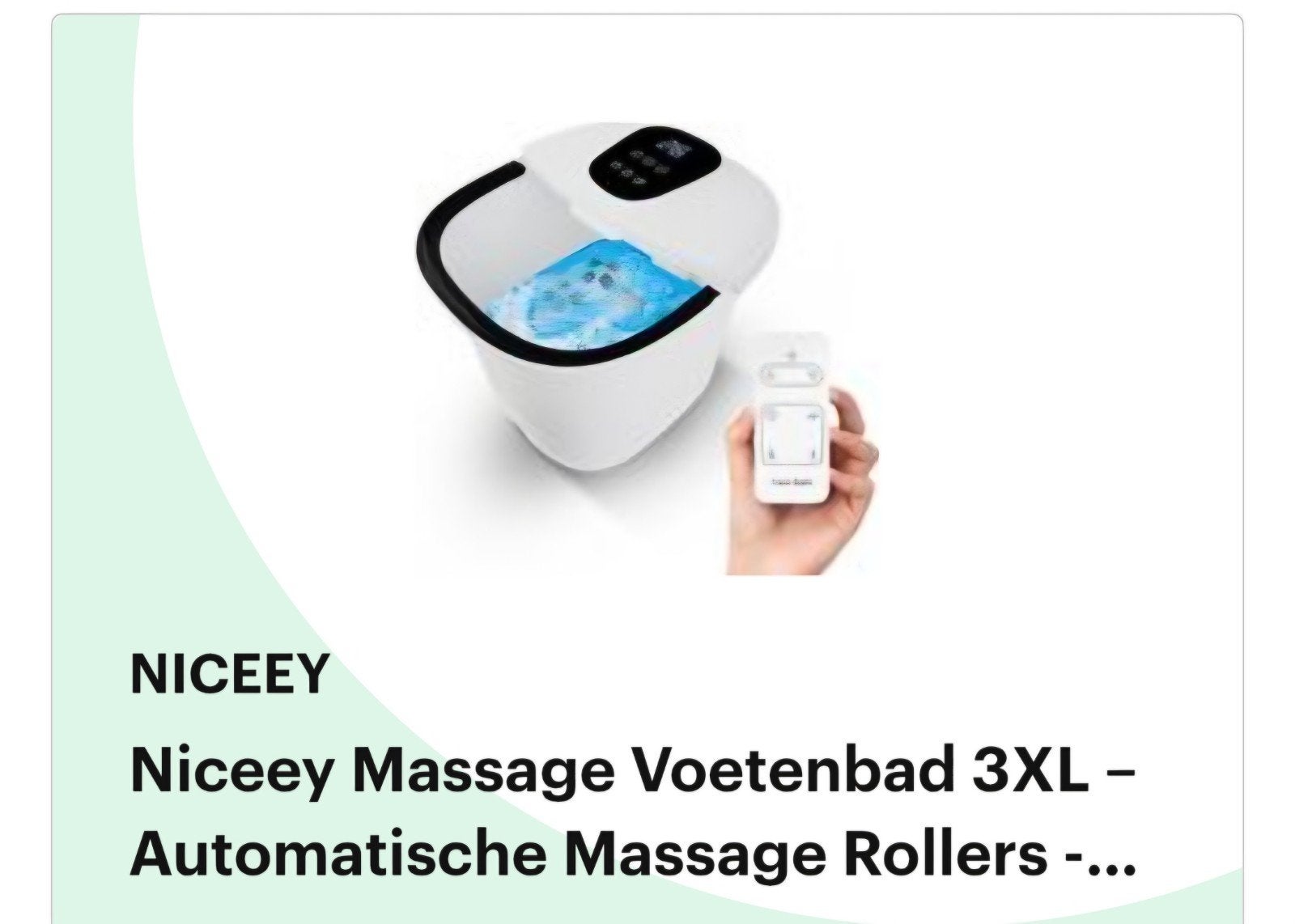 Niceey Massage Voetenbad 3XL - Automatische Rollers, Ophalen, Zo goed als nieuw, Apparaat