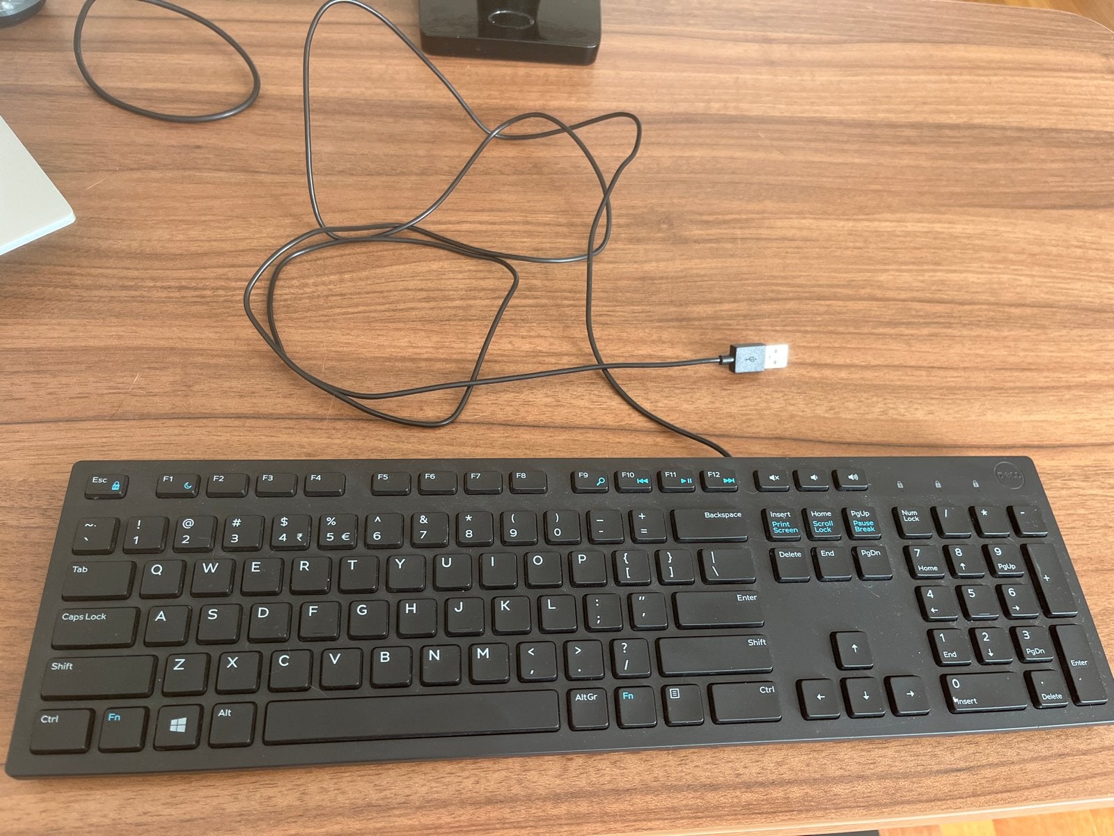 Dell bedraad toetsenbord - Qwerty, Gebruikt, Ophalen of Verzenden, Qwerty, Numeriek gedeelte