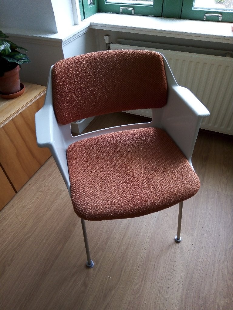 Gispen bureaustoel vintage, Ophalen, Gebruikt, Rood, Bureaustoel