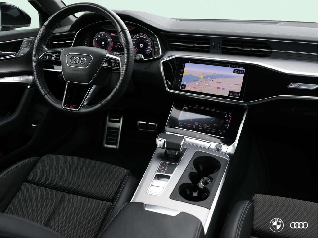 Audi A6 45 TFSI S EDITION / S LINE / MEMORY / HIFI / TREKHAA, 4 cilinders, Zwart, Onderhoudsboekje, 102 €/maand