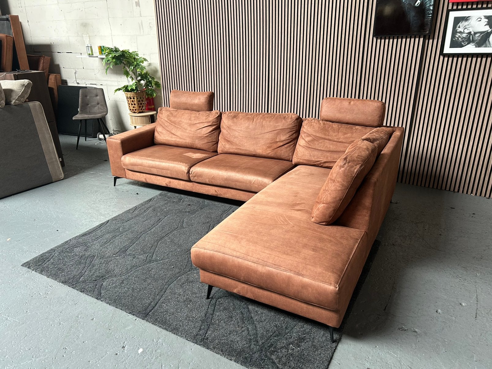 GRATIS LEVERING Hoekbank Cognac Microleder 290X210 GEREINIGD, Huis en Inrichting, Banken | Bankstellen, Hoekbank, Ophalen of Verzenden