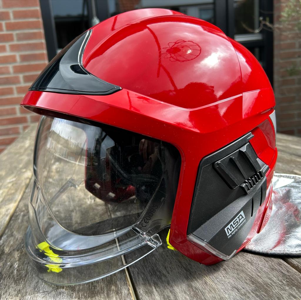 MSA Brandweerhelm - Zeer goede staat, Ophalen of Verzenden, Tweedehands, Integraalhelm, Overige merken