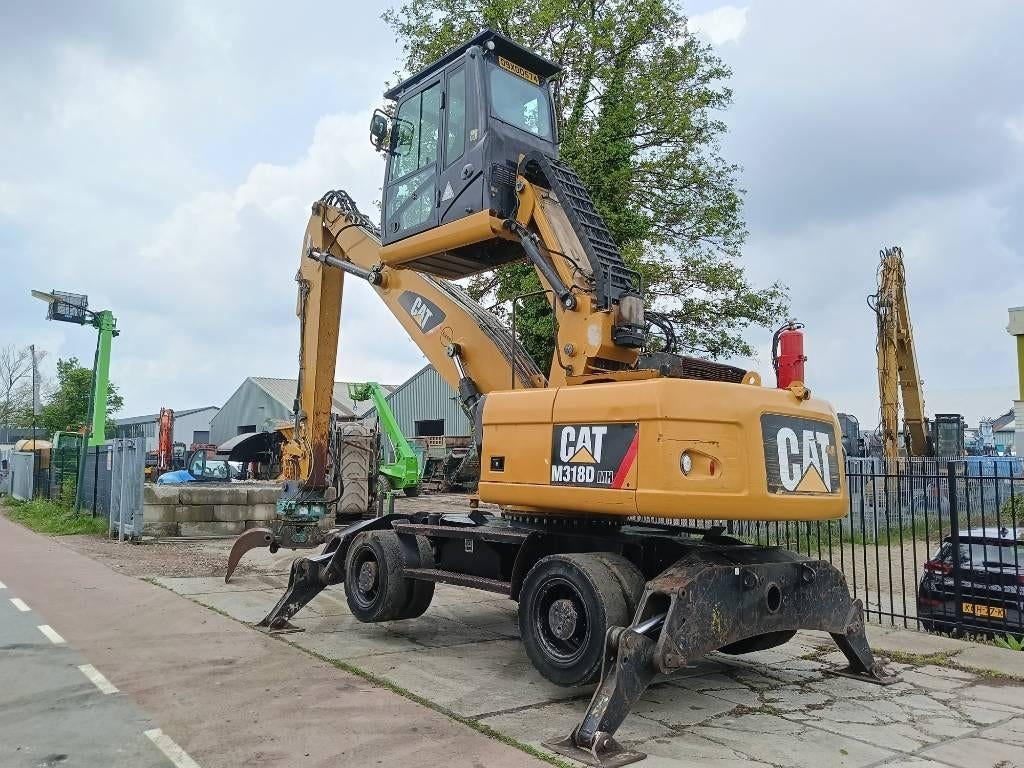 Cat M 318 MH overslagkraan waste handler umslagbagger, Kraan