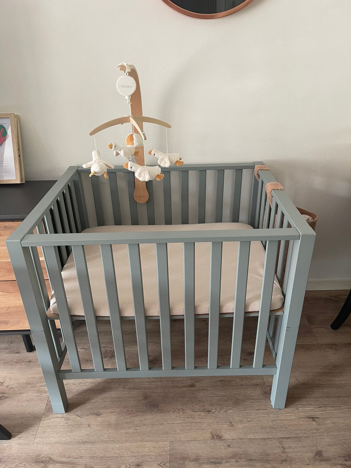 Zeegroene box van Europe Baby (Casper), Ophalen, Gebruikt, Rechthoekig, In hoogte verstelbaar