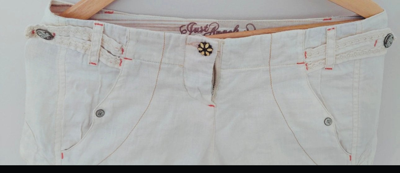 Linnen broek, Kleding | Dames, Maat 38/40 (M), Beige, Ophalen of Verzenden, Zo goed als nieuw