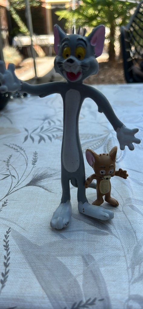 Vintage Tom en Jerry buigbare PVC poppetjes, Verzamelen, Ophalen of Verzenden, Overige figuren, Gebruikt, Beeldje of Figuurtje