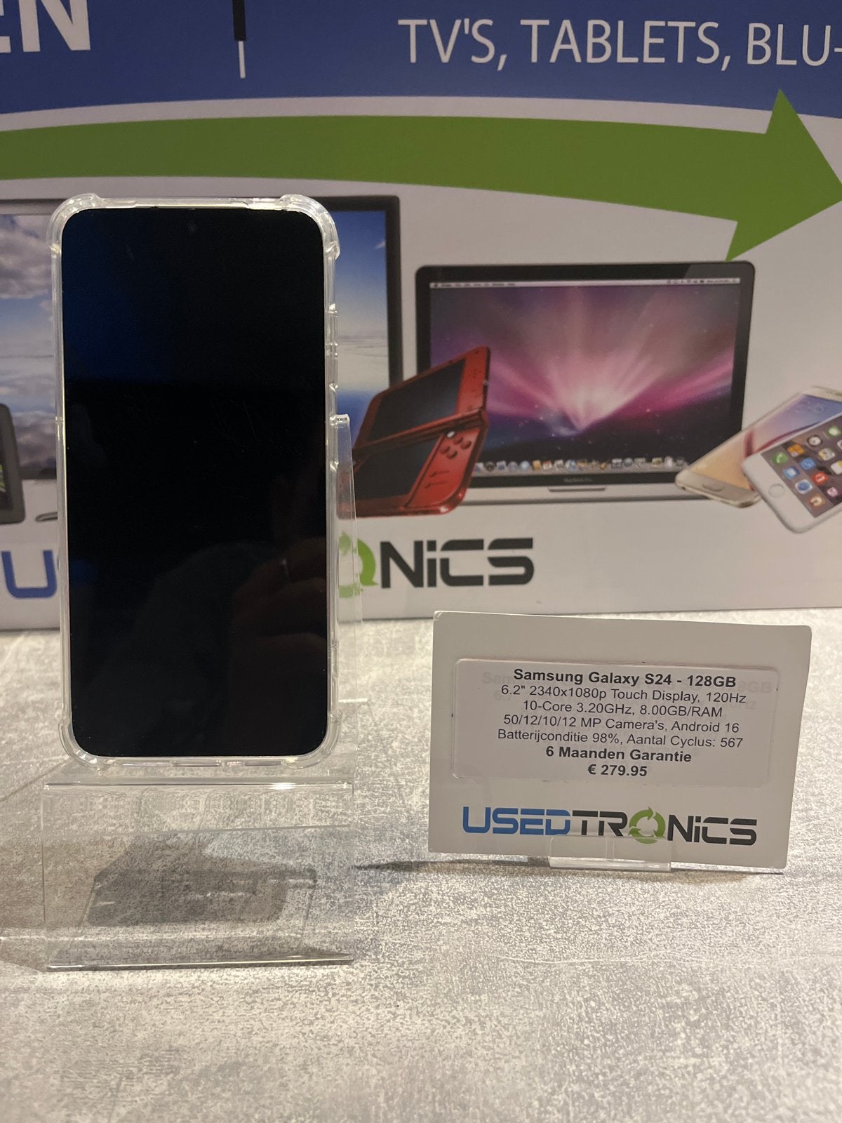 Samsung Galaxy S24 - 128GB - Zo goed als nieuw, Galaxy S24, Zwart, Touchscreen, Ophalen of Verzenden