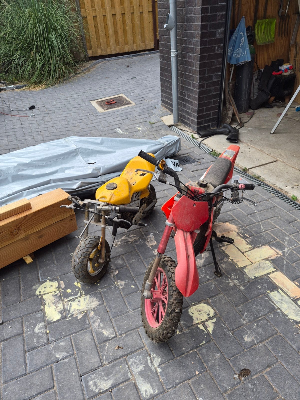 2x Pitbike / Dirtbike - Opknappers, Fietsen en Brommers, Minibikes, Midibikes en Pitbikes, Ophalen, Gebruikt, Onbekend, Pitbike