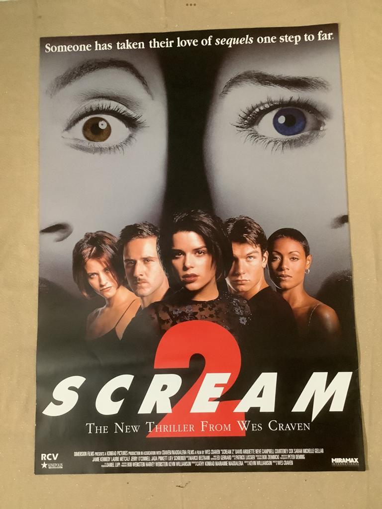 SCREAM 2    Filmposter    70-100 cm, Ophalen of Verzenden, Zo goed als nieuw, A1 t/m A3, Film en Tv