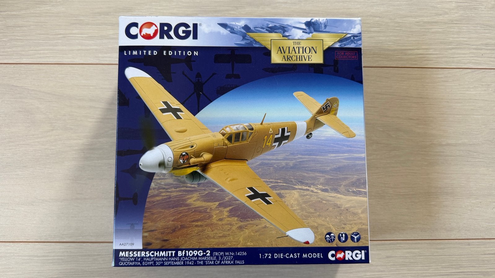 Corgi AA27109 - Messerschmitt Bf109G2 Trop, Verzamelen, Ophalen of Verzenden, Zo goed als nieuw, Schaalmodel