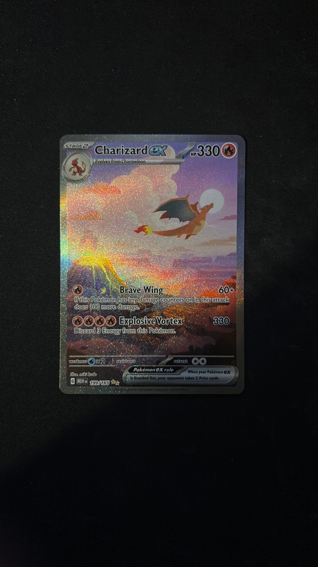 Charizard ex 199 mew, Ophalen of Verzenden, Zo goed als nieuw
