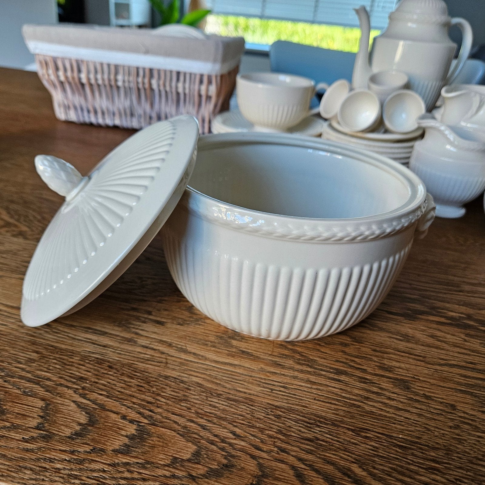 Edme Wedgwood ovenschaal met deksel, Ophalen of Verzenden