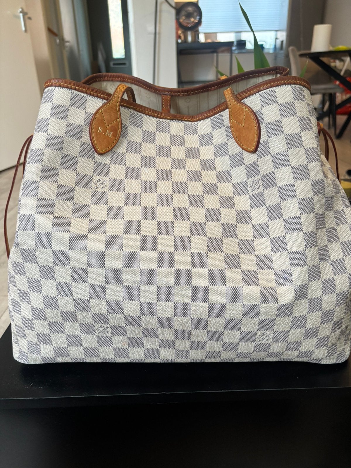 Louis Vuitton Neverfull PM, Ophalen, Zo goed als nieuw, Bruin, Handtas