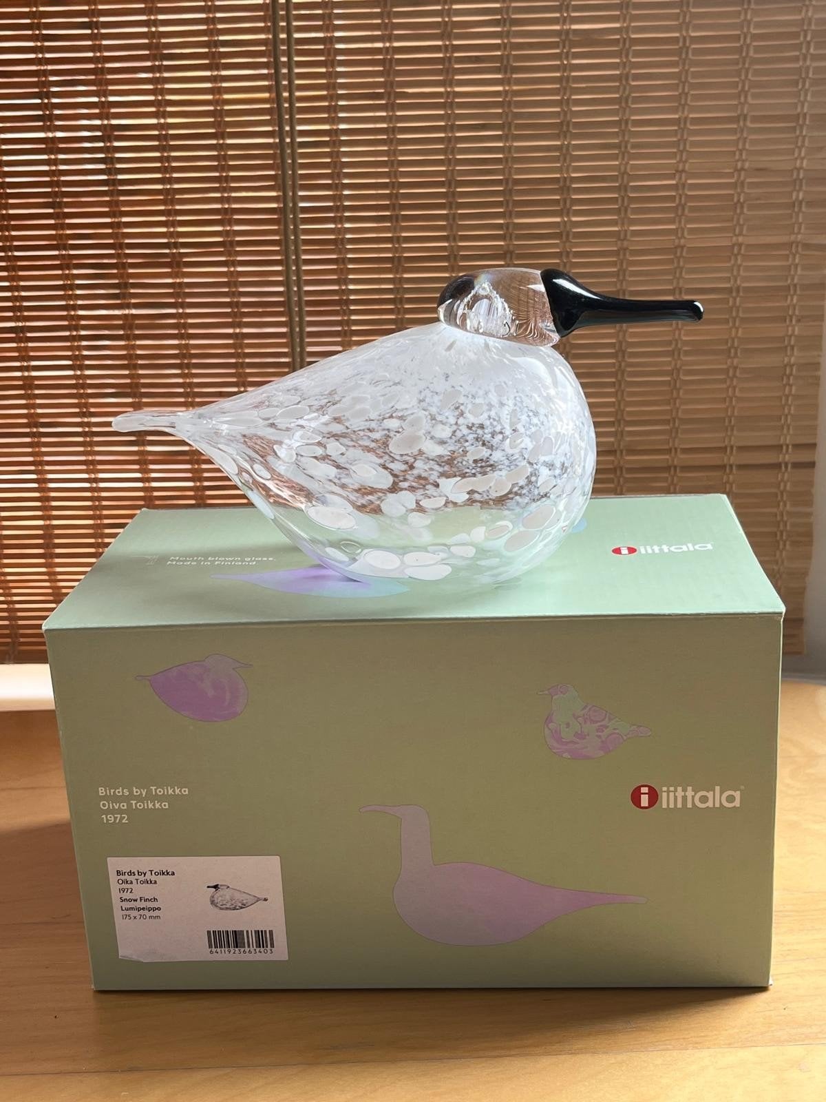 Iittala Birds by Toikka – Snow Finch (Lumpeippo) – nieuw, Antiek en Kunst, Object, Handgemaakt, Blauw, 7 cm