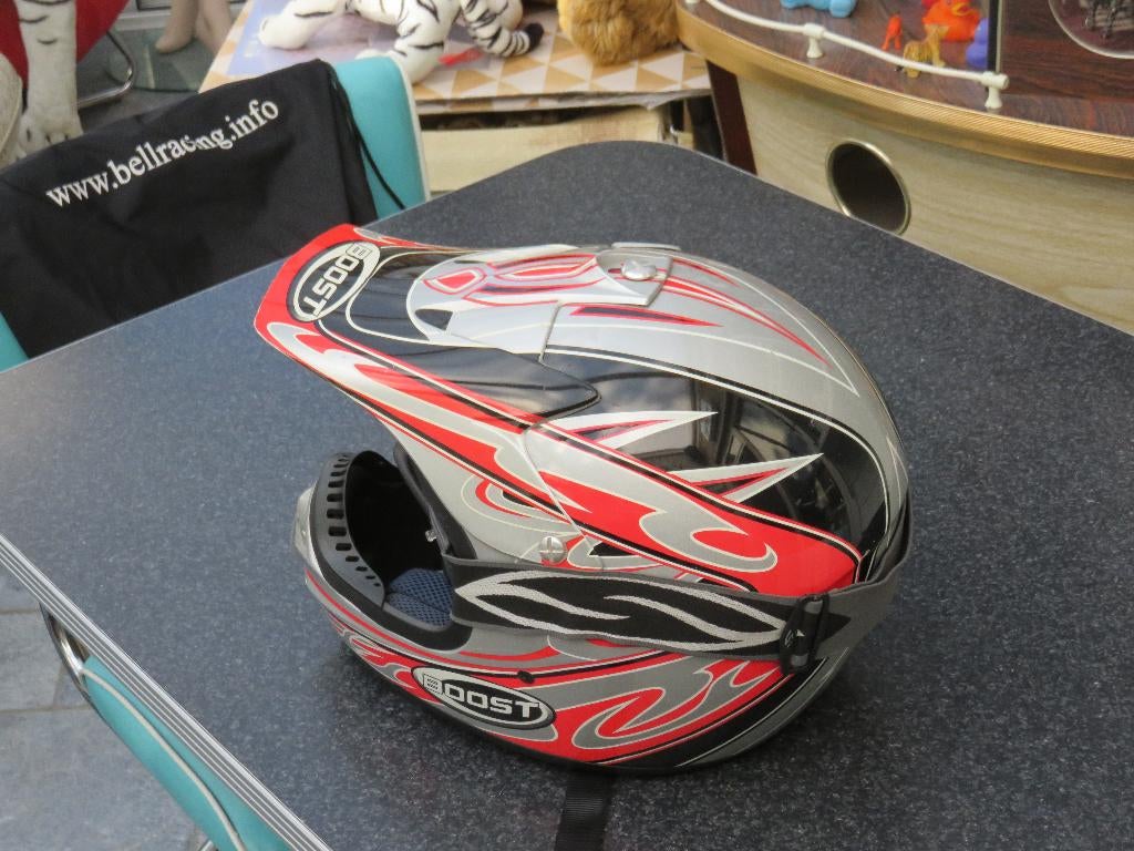 Boost z.g.a.n. crosshelm met bril en hoes mt. L., Overige merken, Offroadhelm, Dames, Ophalen of Verzenden