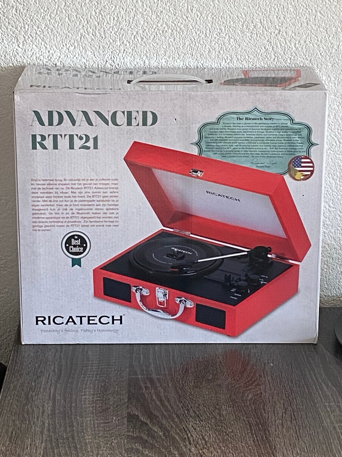 Ricatech Advanced RTT21 Platenspeler Rood - Nieuw in Doos, Ophalen, Nieuw, Platenspeler, Overige merken