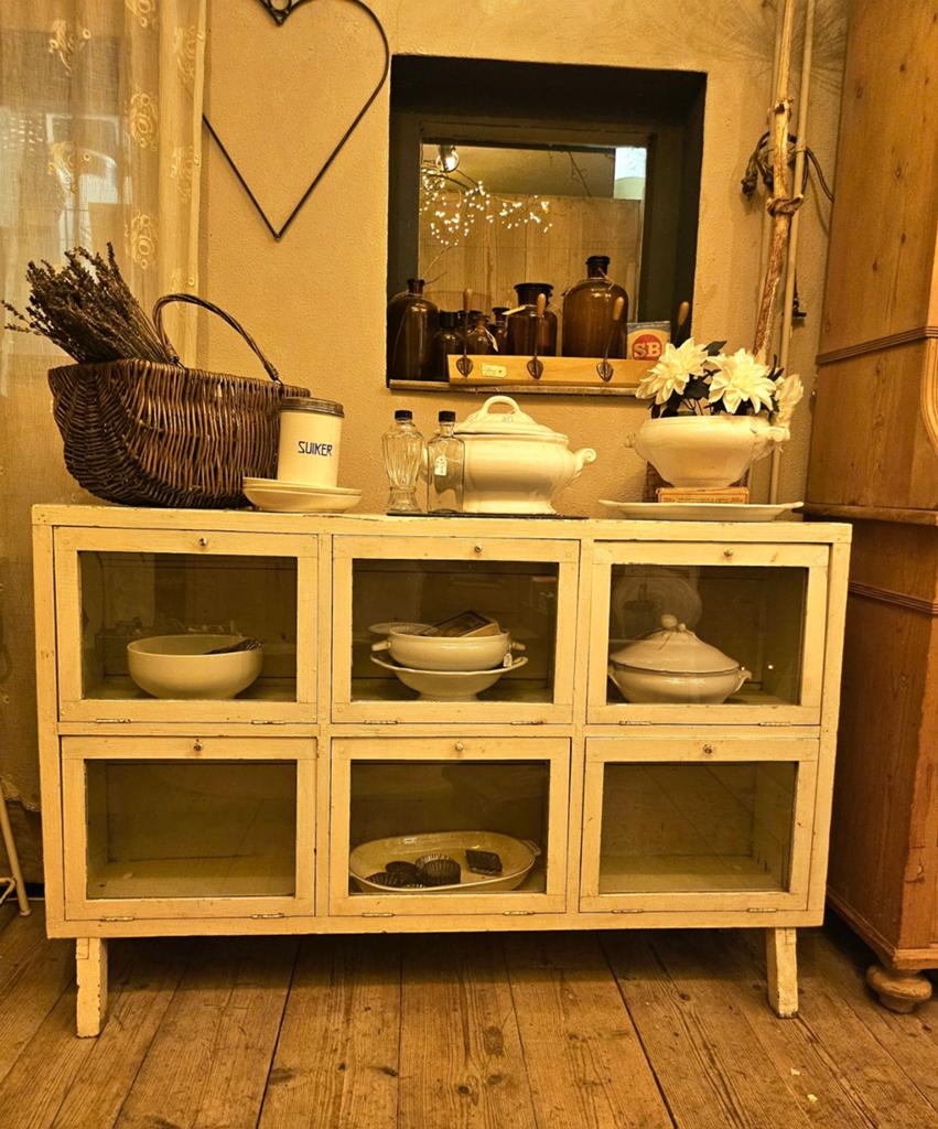 Brocante vitrinekast, Ophalen of Verzenden, 25 tot 50 cm, Minder dan 100 cm