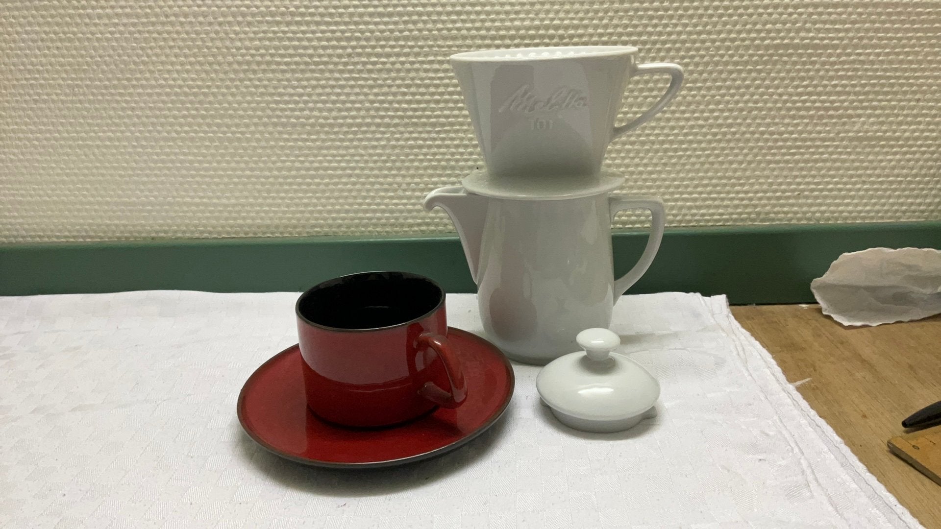 Melitta, koffiesetje voor een persoon, jaren 70, Ophalen of Verzenden, Zo goed als nieuw, Overige stijlen
