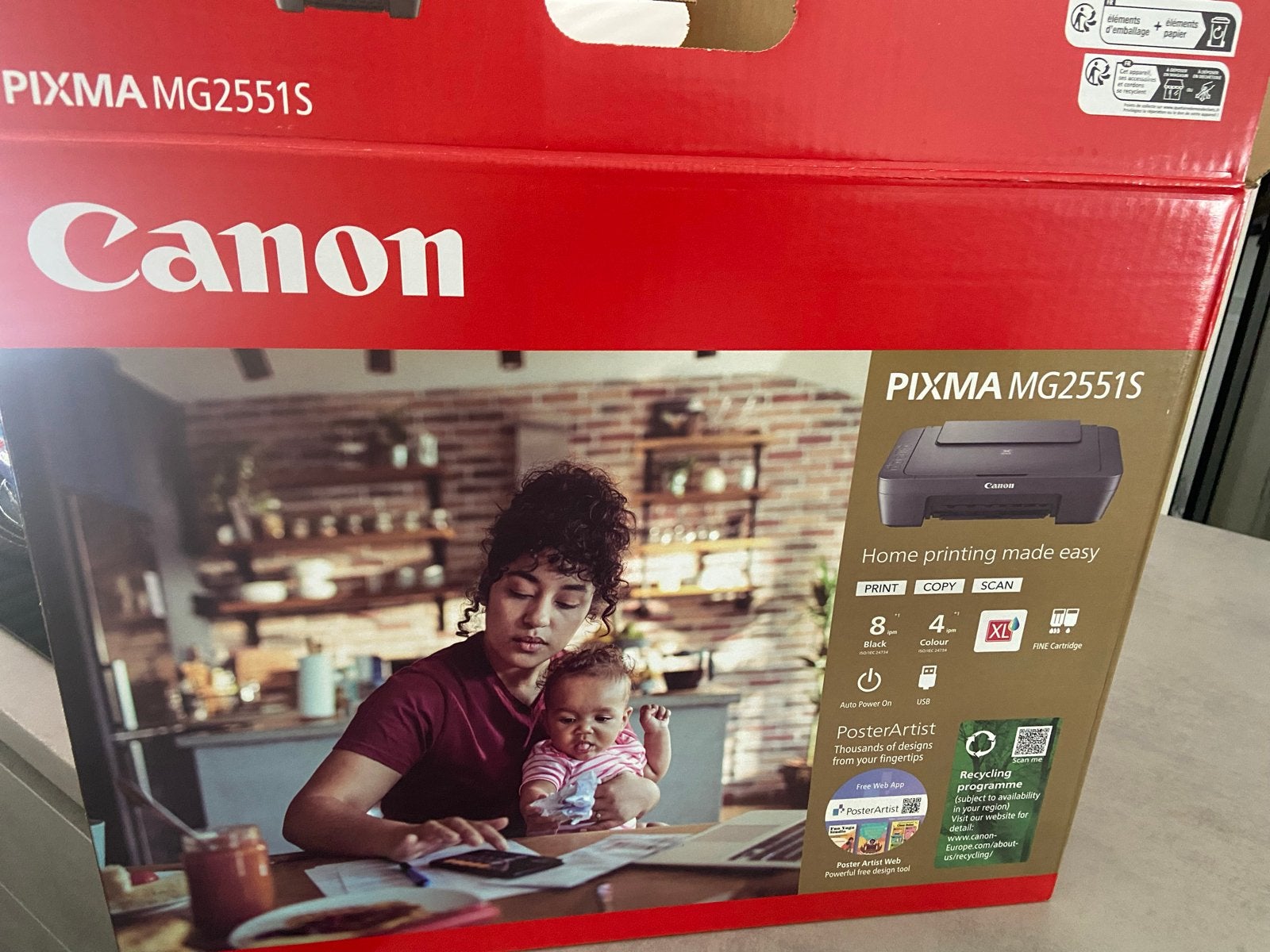 Canon PIXMA MG2551S Printer nieuw!, Ophalen, Inkjetprinter, All-in-one, Nieuw