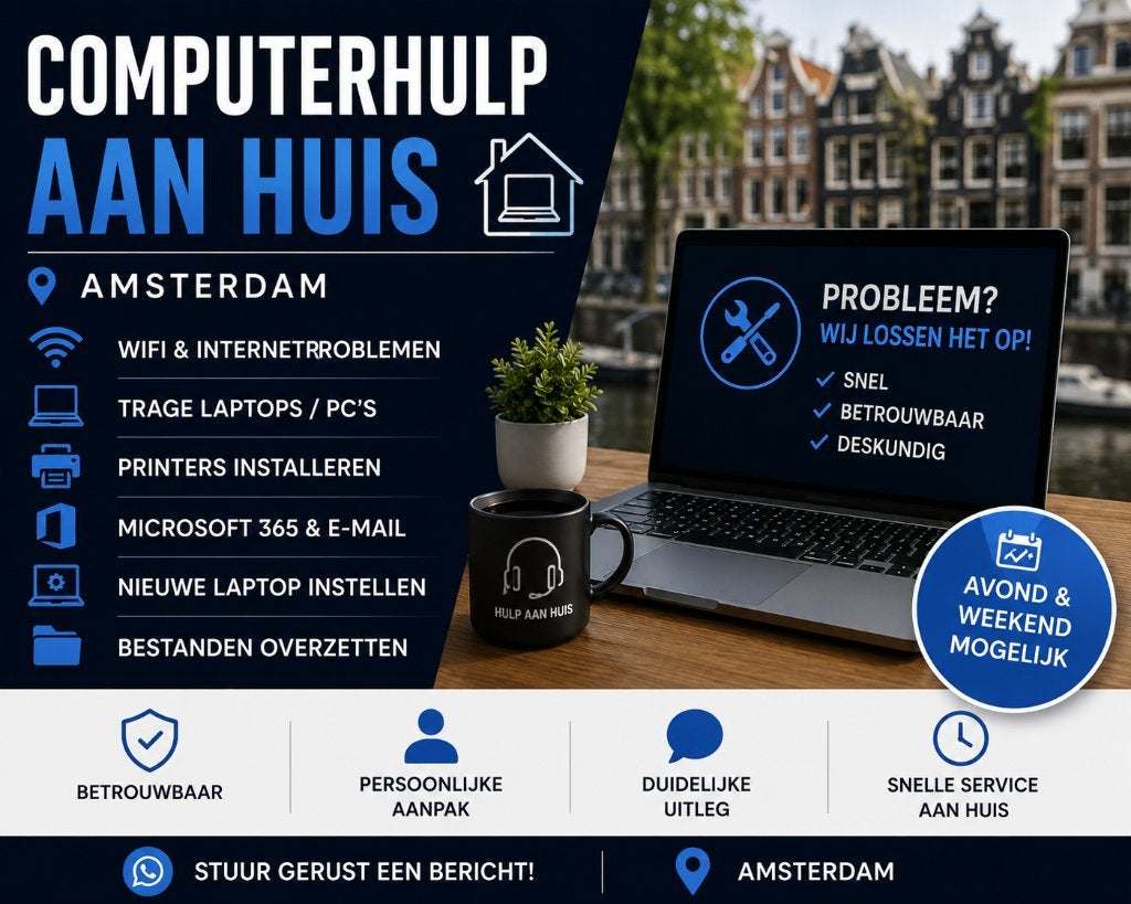 Computer hulp aan huis, Computers en Software, Desktop Pc's, Nieuw, Ophalen