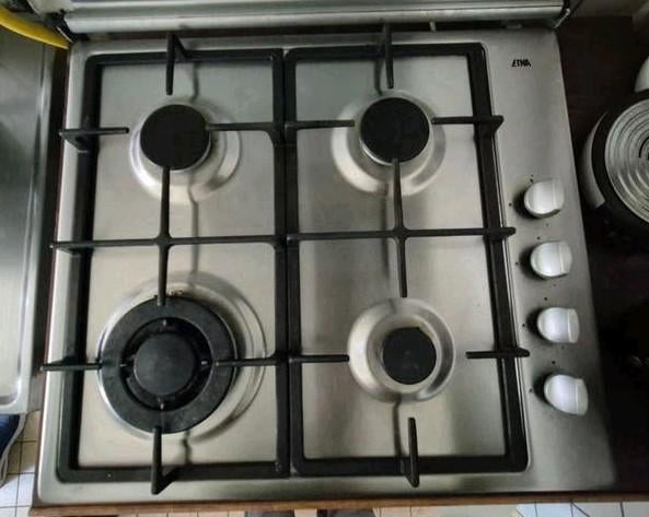 ETNA Gaskookplaat met glazen afdekplaat * 4 kookzones, Ophalen, Gebruikt, 4 kookzones, Gas