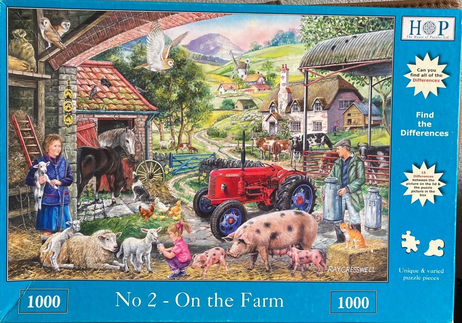 on the farm HOP, Ophalen of Verzenden, 500 t/m 1500 stukjes, Zo goed als nieuw, Legpuzzel