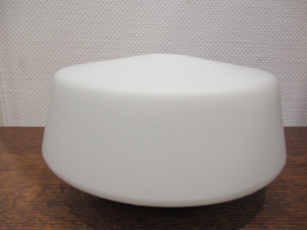 vintage plafonniere RZB, wit glas, Ophalen, Gebruikt, Vintage, Plafondlamp