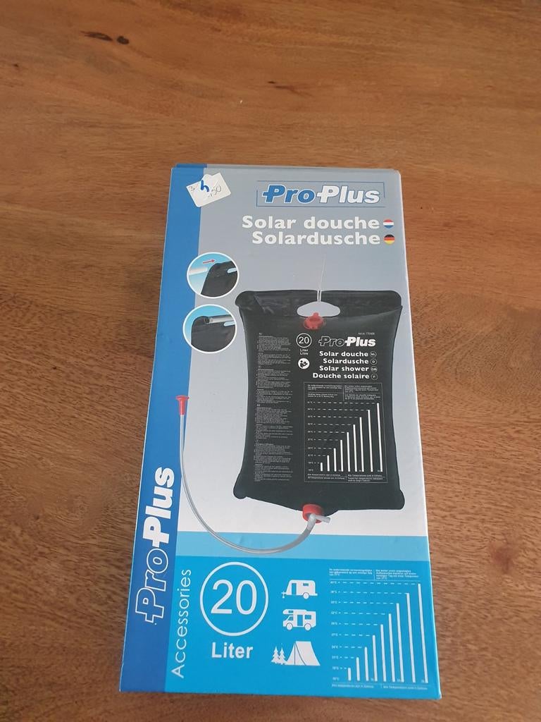 Nieuwe Pro-Plus Solar Douche 20 Liter, Caravans en Kamperen, Kampeeraccessoires, Ophalen of Verzenden, Nieuw