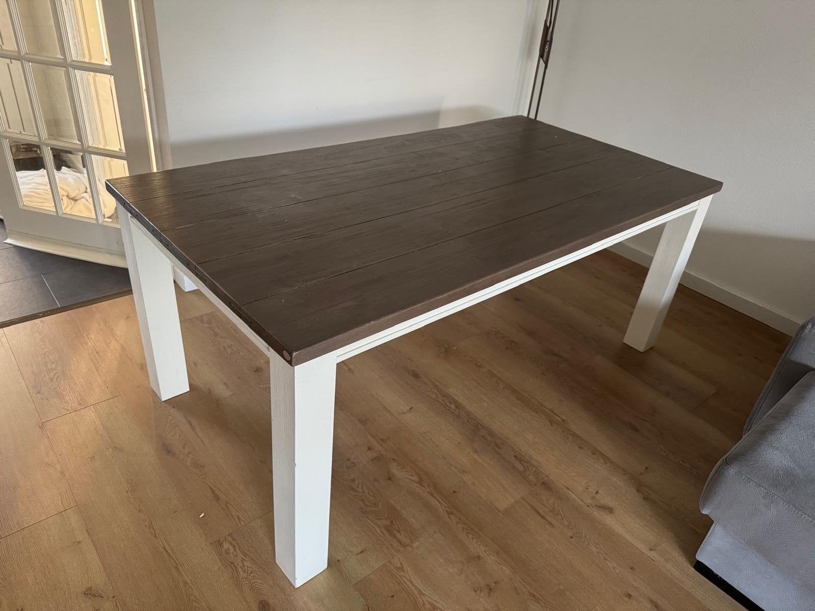 Eettafel, Ophalen, 100 tot 150 cm, Zo goed als nieuw, Vijf personen of meer