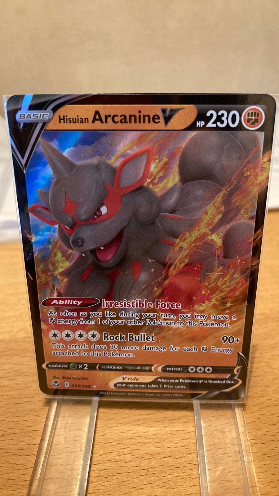 Pokemon Arcanine V 90/195 Silver Tempest 3,00 euro, Ophalen of Verzenden, Zo goed als nieuw