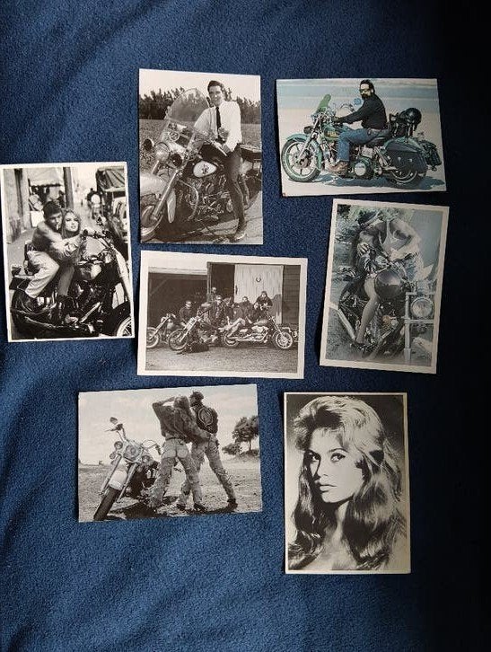 Ansichtkaarten. Vintage. O.a. motoren, Elvis. BB. Los t.k., Ophalen, 1980 tot heden, Gelopen, Overige thema's
