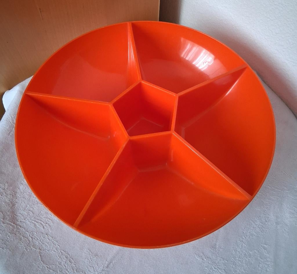 EMSA jaren 70 snackschaal oranje, Ophalen of Verzenden, Huis en Inrichting