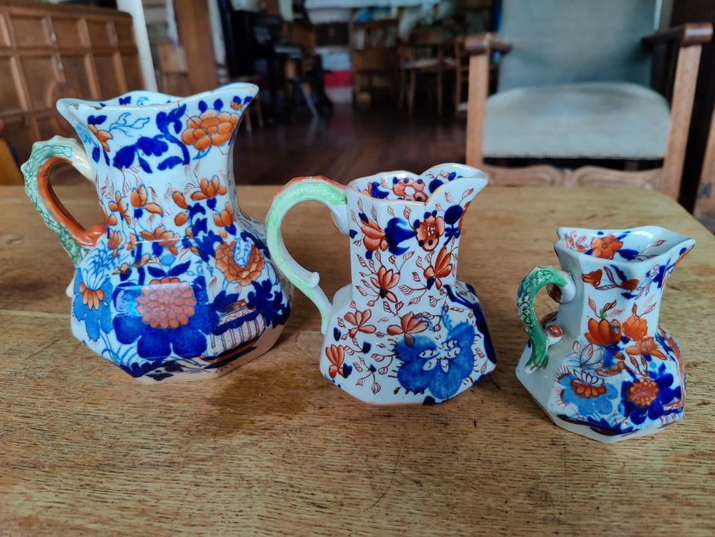 Set van 3 Mason's Ironstone Chinese kannen, Antiek en Kunst, Antiek | Porselein, Ophalen of Verzenden