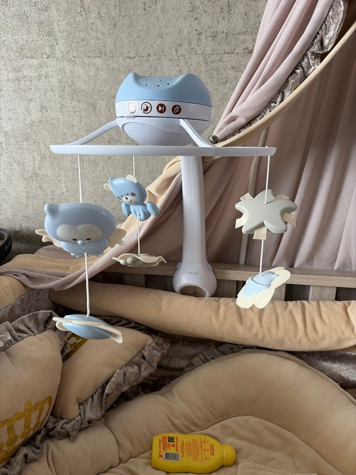 Muziek mobiel met sterren projector, Ophalen of Verzenden, Zo goed als nieuw, Mobiel, Met licht