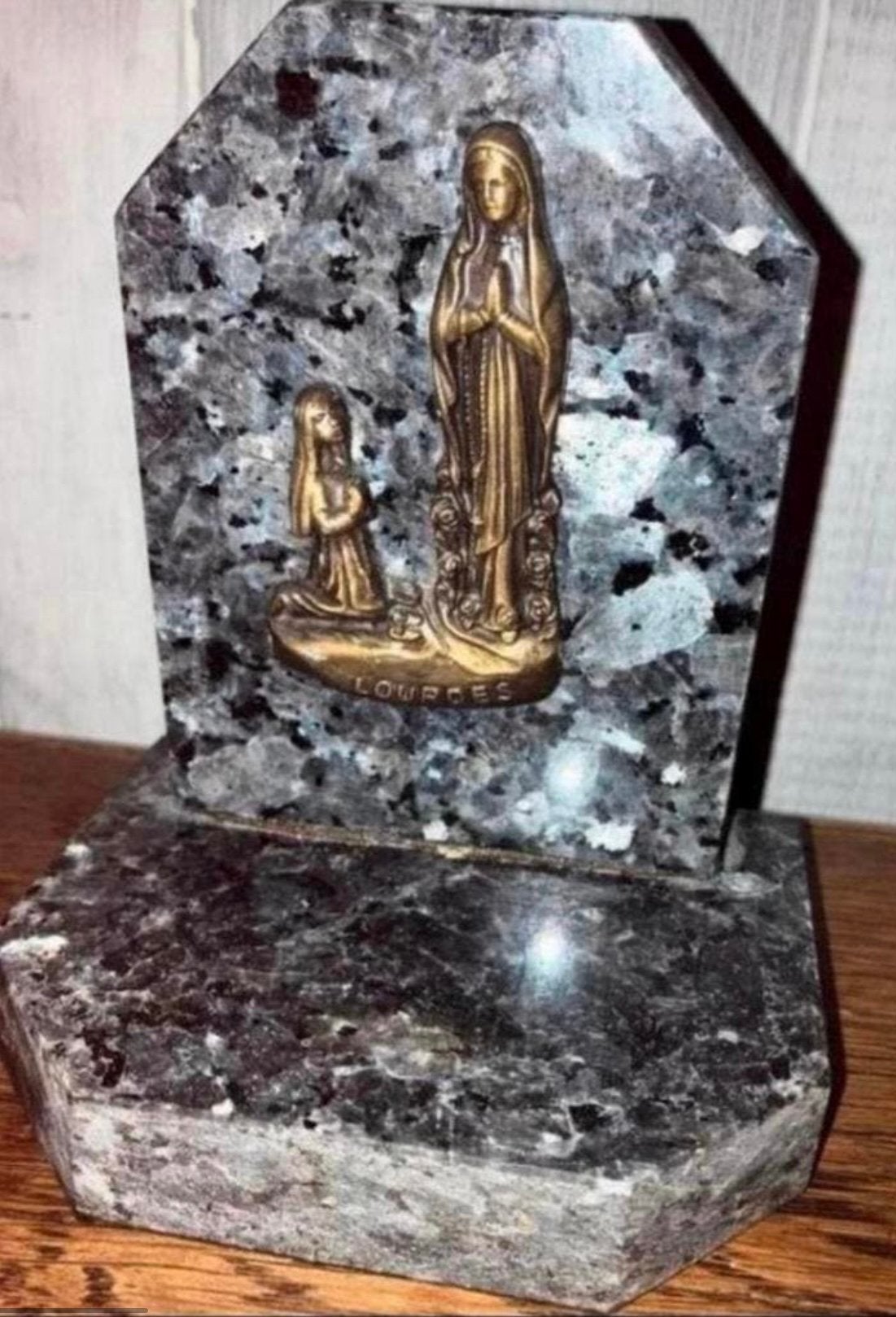 MARIA en BERNADETTE SOUBIROUS ,LOURDES…ZWAAR MARMER!!!, Antiek en Kunst, Ophalen of Verzenden