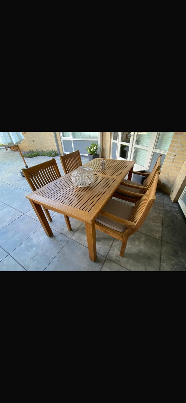 Teakhouten tuinset Allure, Tuin en Terras, Ophalen, Gebruikt, Teakhout, 4 zitplaatsen