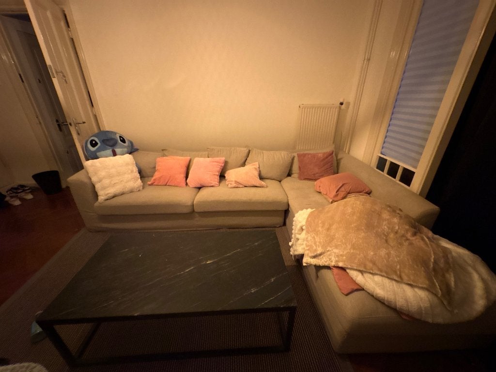 Bank / Couch - beige, Huis en Inrichting, Ophalen, 250 tot 300 cm, Gebruikt, Vierpersoons of meer